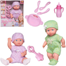 Кукла ABtoys Baby boutique Пупс 25 см, пьет и писает, костюмчик 2 цвета (зеленый и фиолетовый)