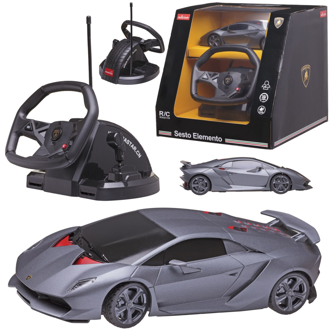 Машина р/у 1:18 Lamborghini Sesto Elemento с пультом управления в виде руля  | купить, цена, отзывы