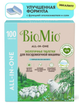 BioMio Таблетки для посудомоечной машины All-in-One, эвкалипт 100шт