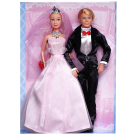Игровой набор Defa Lucy Жених и невеста в розовом платье, 29 и 30 см