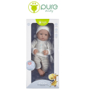 Пупс JUNFA Pure Baby 35см в кофточке, штанишках и шапочке, в коробке