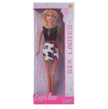 Кукла Defa Lucy Модная подружка в платье (черный верх, белая юбка с абстрактным принтом) 29 см Кукла Defa Lucy Модная подружка в платье (черный верх, белая юбка с абстрактным принтом) 29 см