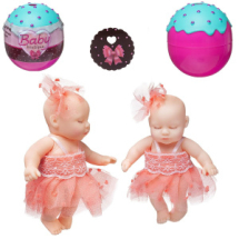 Кукла ABtoys Baby Boutique Пупс-сюрприз в конфетке 9 шт. в дисплее, 4 вида в коллекции (4 серия)