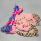 Набор для создания украшений Junfa Собери браслетики (розово-золотая коллекция)
