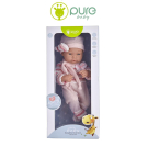 Пупс JUNFA Pure Baby 35см в розовом комбинезоне, шапочке с шарфом, в коробке