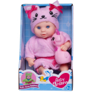 Пупс ABtoys Baby Ardana 23см, в банном халате и игрушкой "Кошечка", в коробке