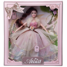 Кукла Junfa Atinil (Атинил) Весенняя свежесть в длинном платье с меховой накидкой и букетом, 28см