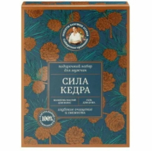 Подарочный набор РБА Сибирская Травница для мужчин "СИЛА КЕДРА" , шампунь-настой для волос "Глубокое очищение и свежесть", Гель для душа "Глубокое очищение", 2*200 мл