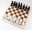 Настольная игра Десятое королевство Шахматы и шашки, пластмассовые фигуры в дер.упаковке (поле 29см х 29см)