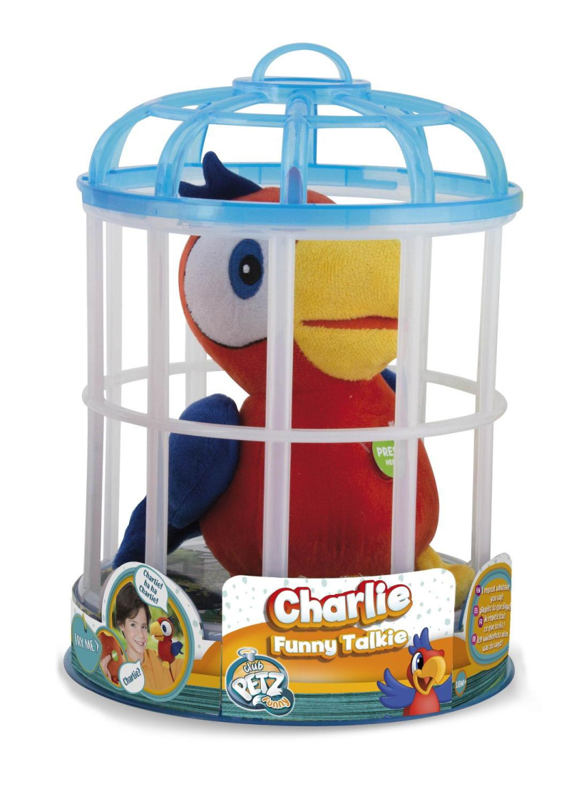 Игрушка интерактивная IMC Toys Club Petz Funny Попугай Charlie  интерактивный (красный) , повторяет слова, шевелит клювом, мягконабивной |  купить, цена, отзывы