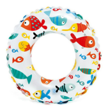 Круг надувной INTEX Lively Print Swim Rings Рыбки 3-6лет 51 см