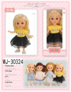 Кукла Junfa 16см Малышка-милашка в платье с желтым верхом и черным низом