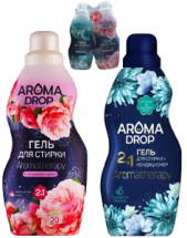 AROMA DROP Набор Гели для стирки Aromatherapy Свежесть лотоса, 1000 г + Цветочный микс, 1000 г AROMA DROP Набор Гели для стирки Aromatherapy Свежесть лотоса, 1000 г + Цветочный микс, 1000 г